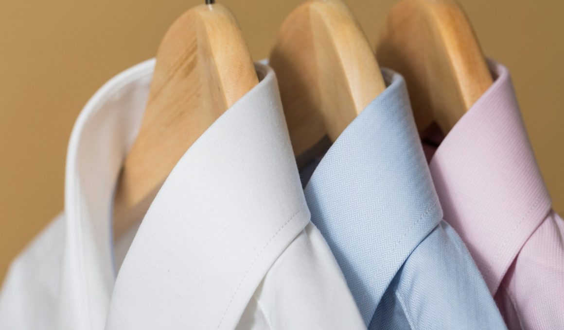 white and purple button up shirt