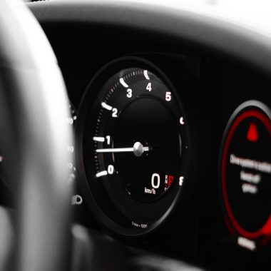 a close up of a car dashboard