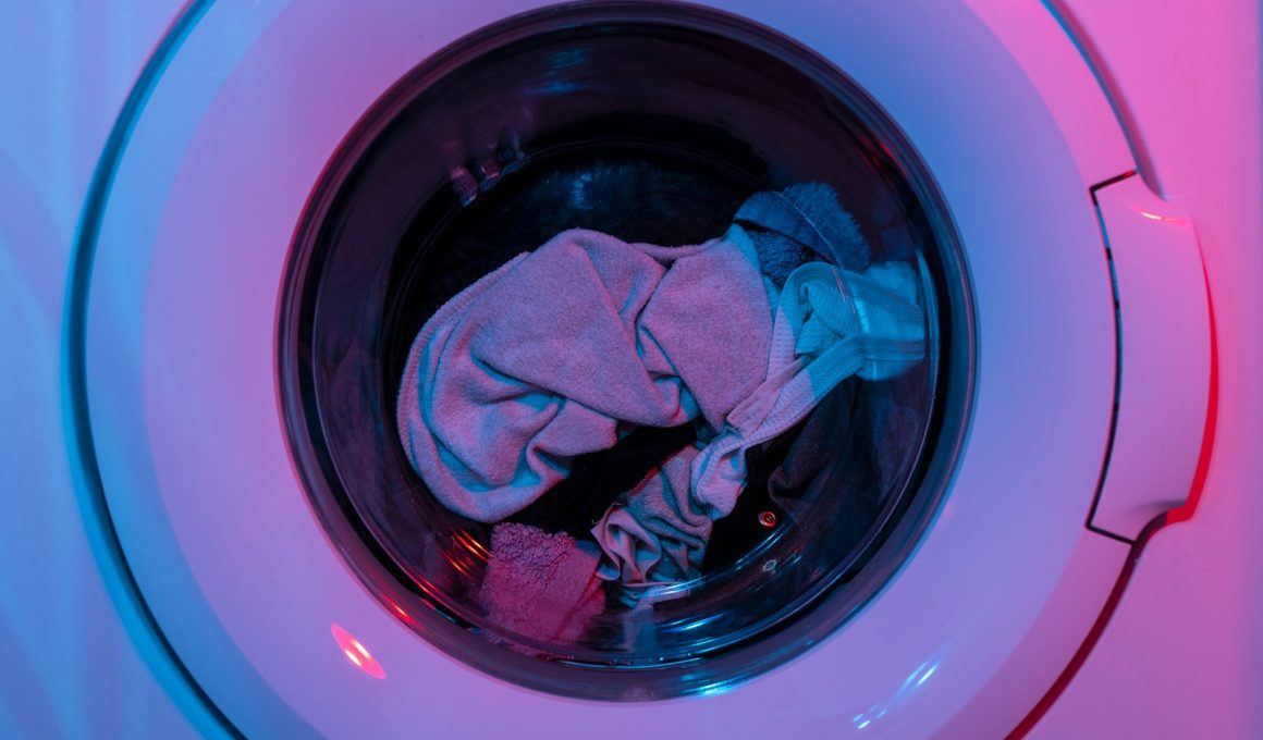 pink and green plastic container
