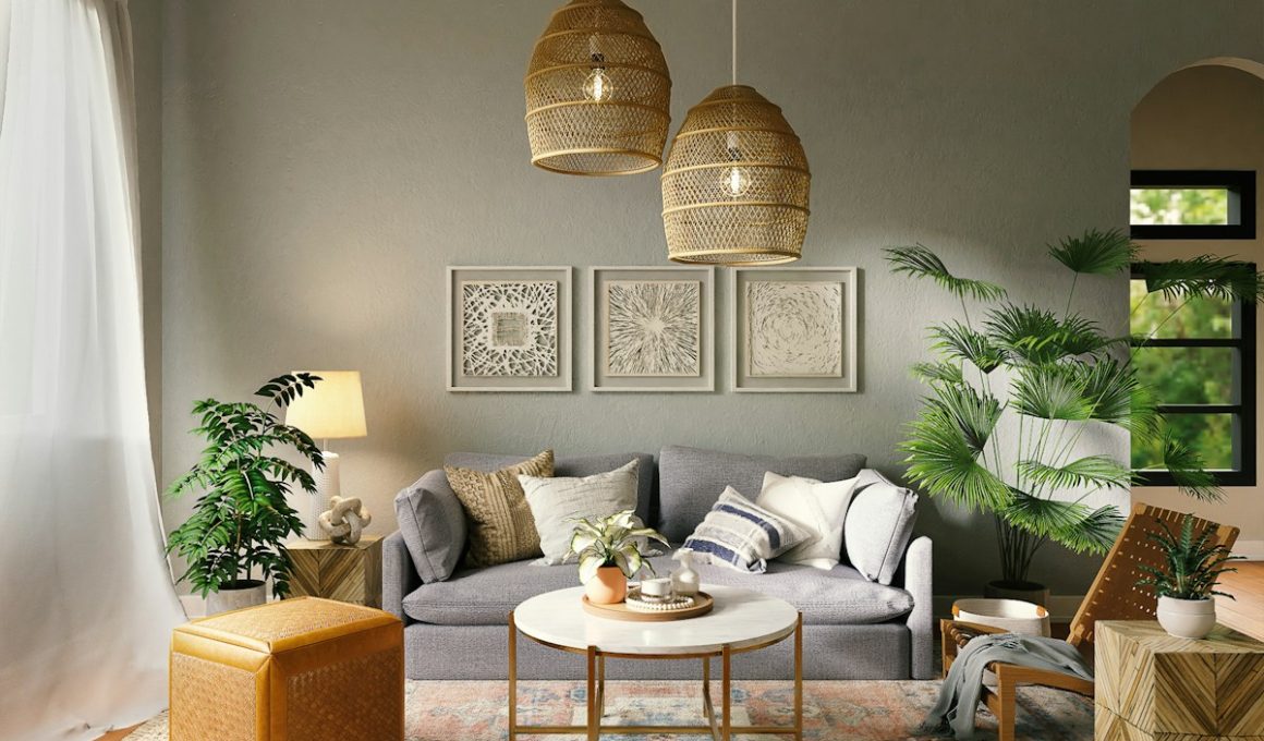 living room with brown wooden table and chairs
