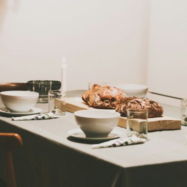 grilled chicken on table