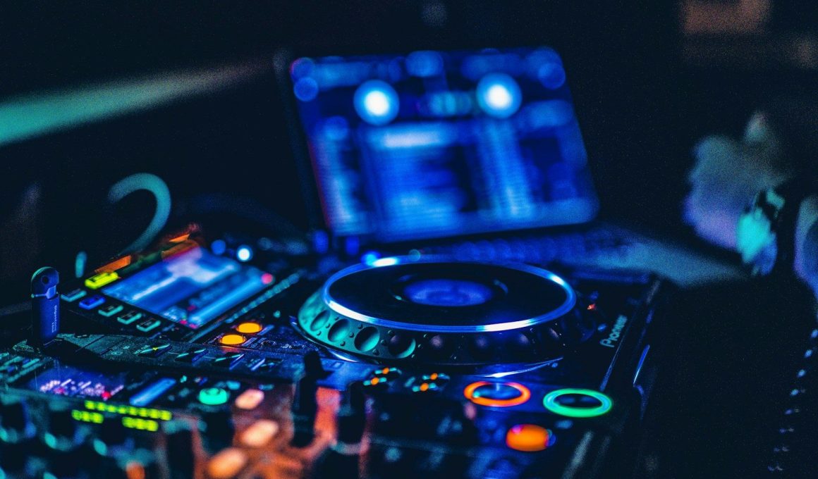 lighted DJ mixer