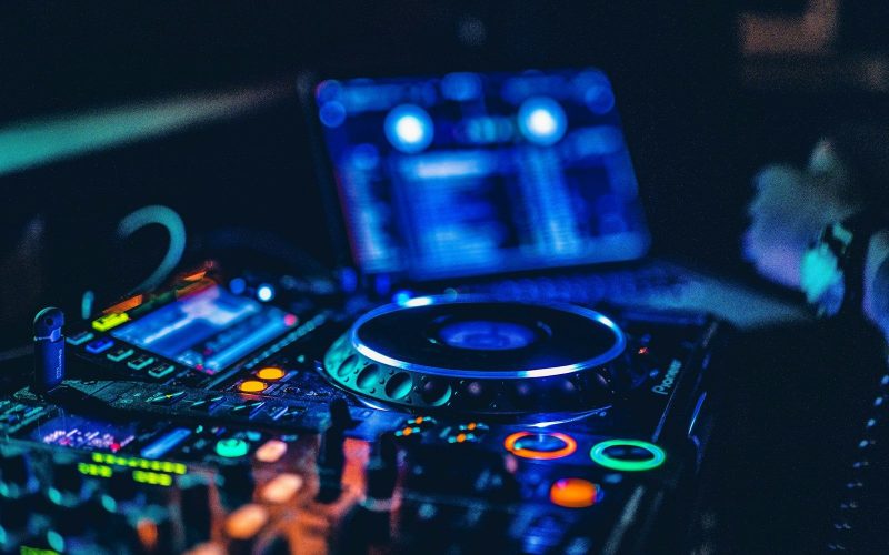 lighted DJ mixer